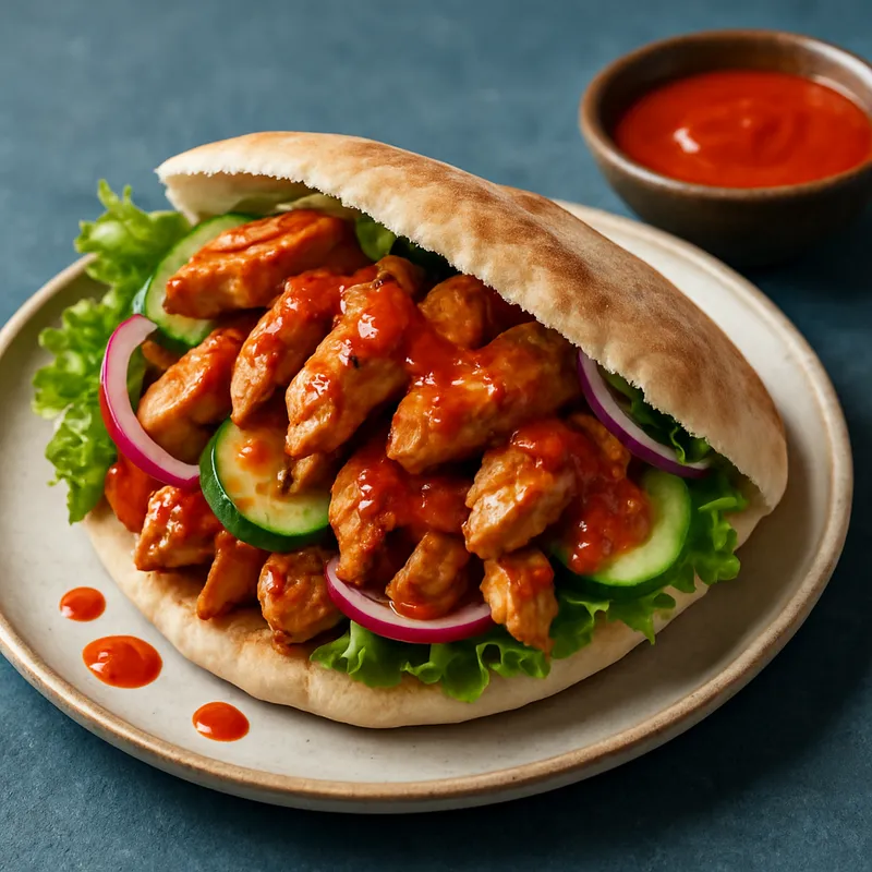 Pita mit Hähnchen und Piri-piri