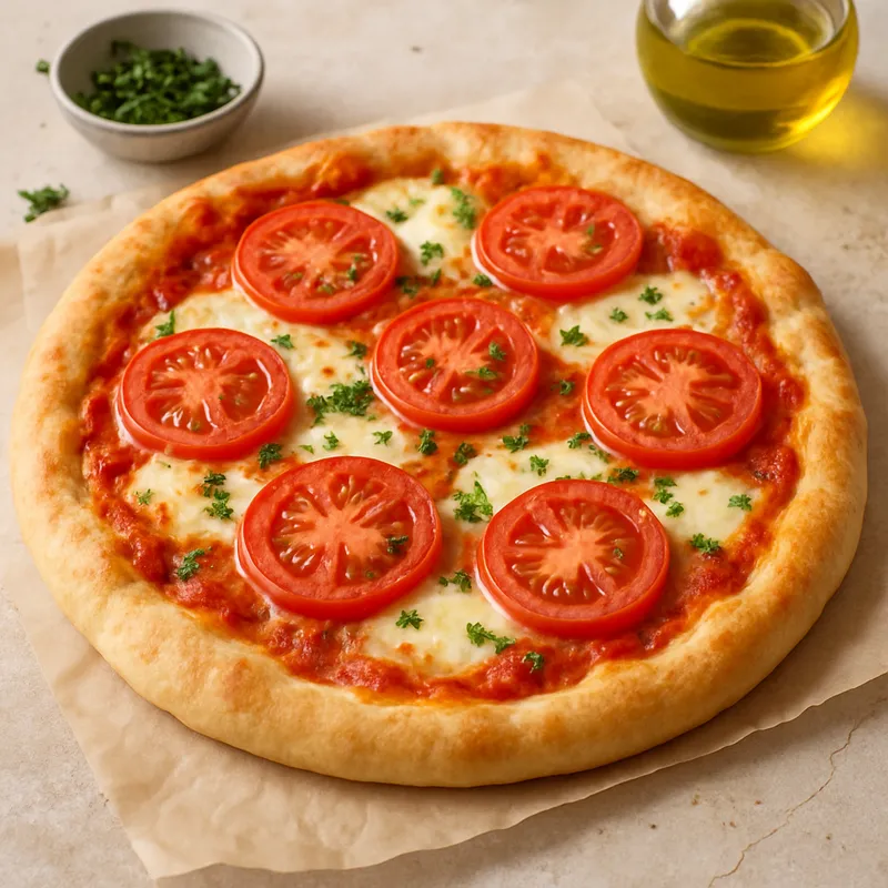 Pizza mit Quark-Öl-Teig