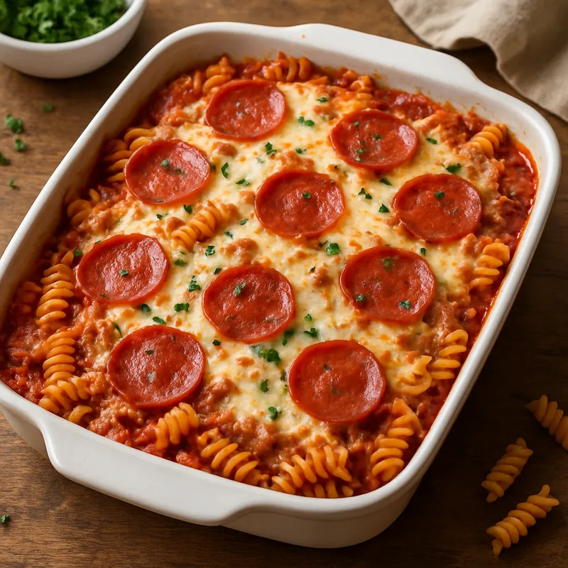 Pizza-Nudel-Auflauf