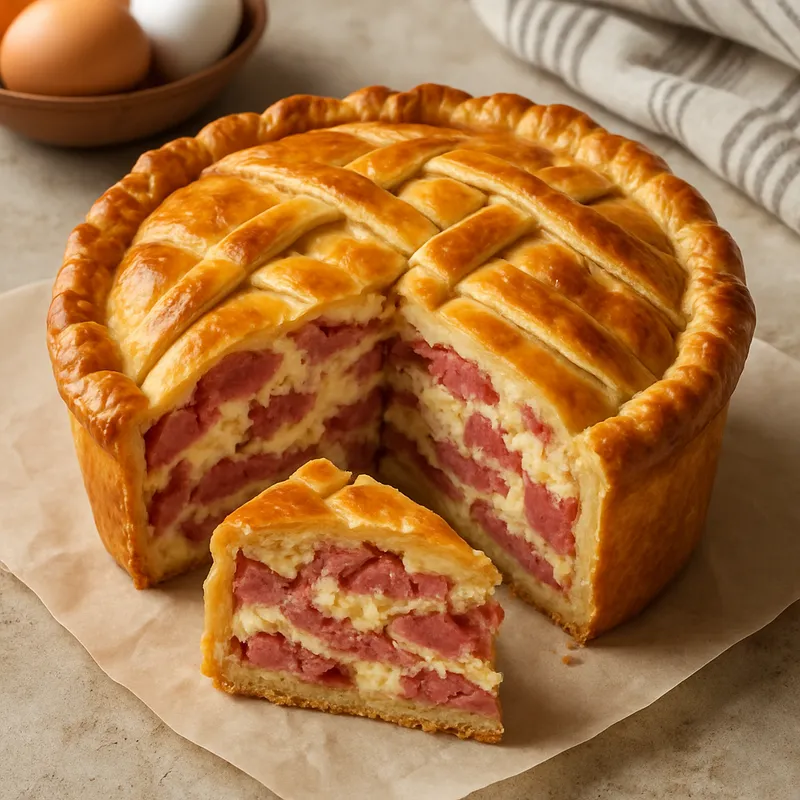 Pizza Rustica (Italienische Osterherzhaftpastete)