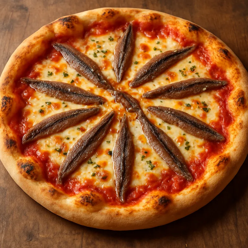 Pizza mit Sardellen