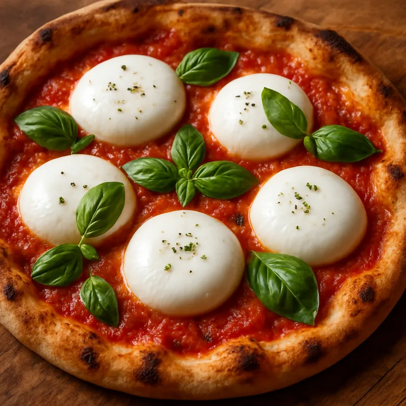 Pizza mit Büffelmozzarella