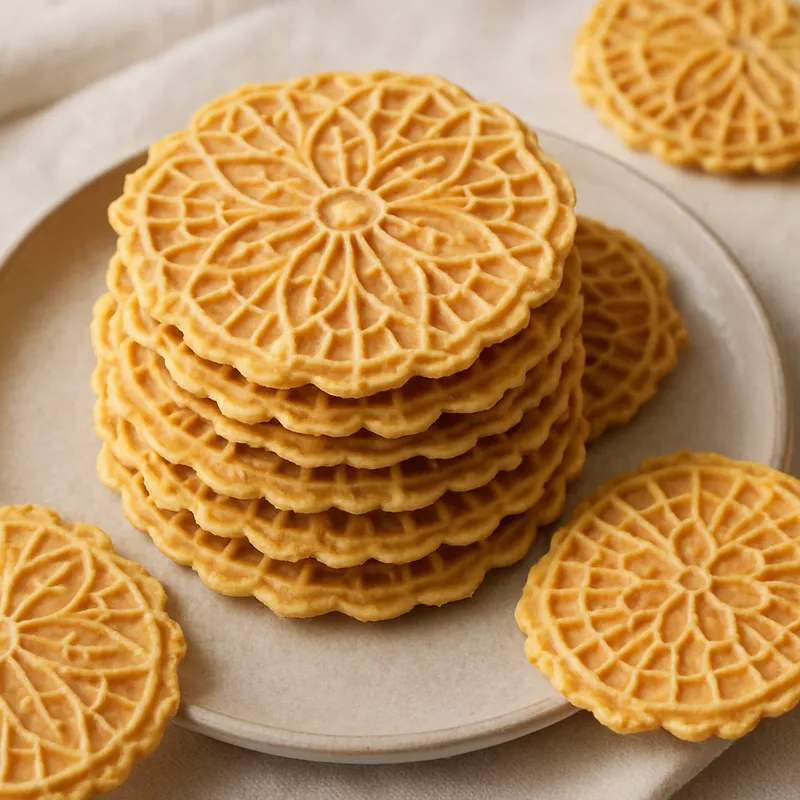 Pizzelle (Traditionelle italienische Waffelkekse)
