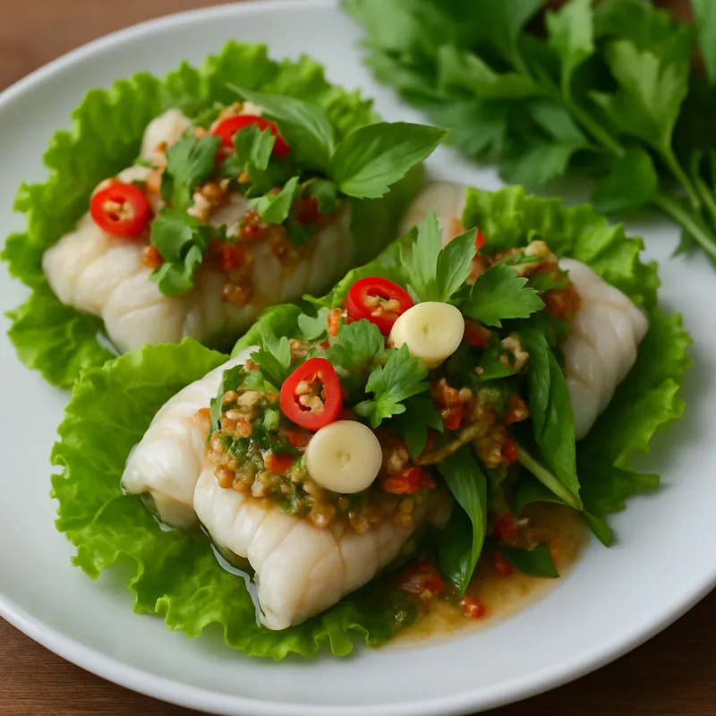 Pla Chon Lui Suan (Schlangenkopffisch-Kräuterwickel)