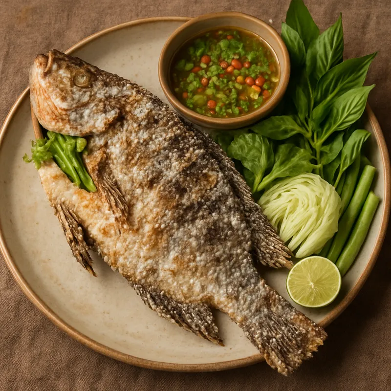 Pla Yang (Gegrillter ganzer Fisch)
