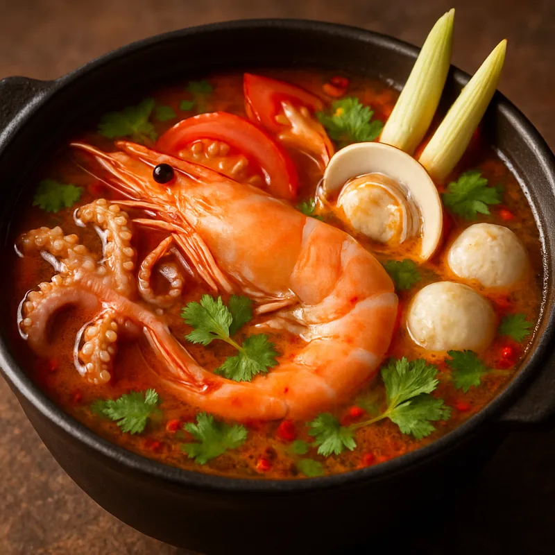Po Tak – Scharf-saure Thai-Meeresfrüchte-Suppe