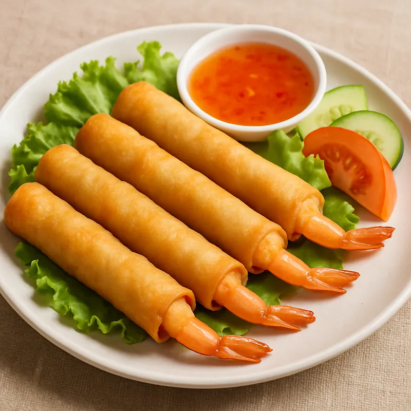 Poh Pia Goong (Garnelen-Frühlingsrollen)
