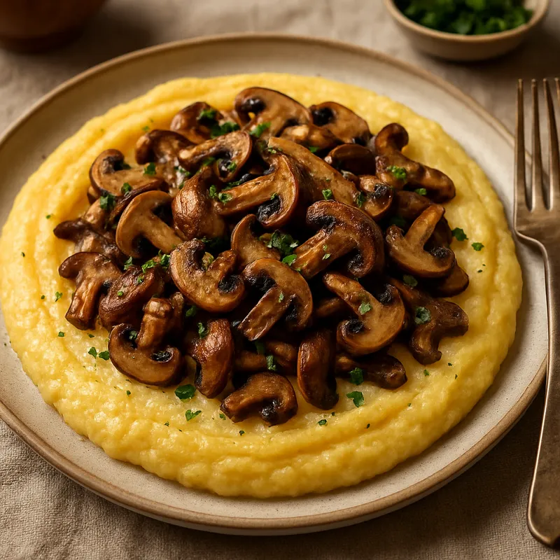 Polenta mit Pilzen