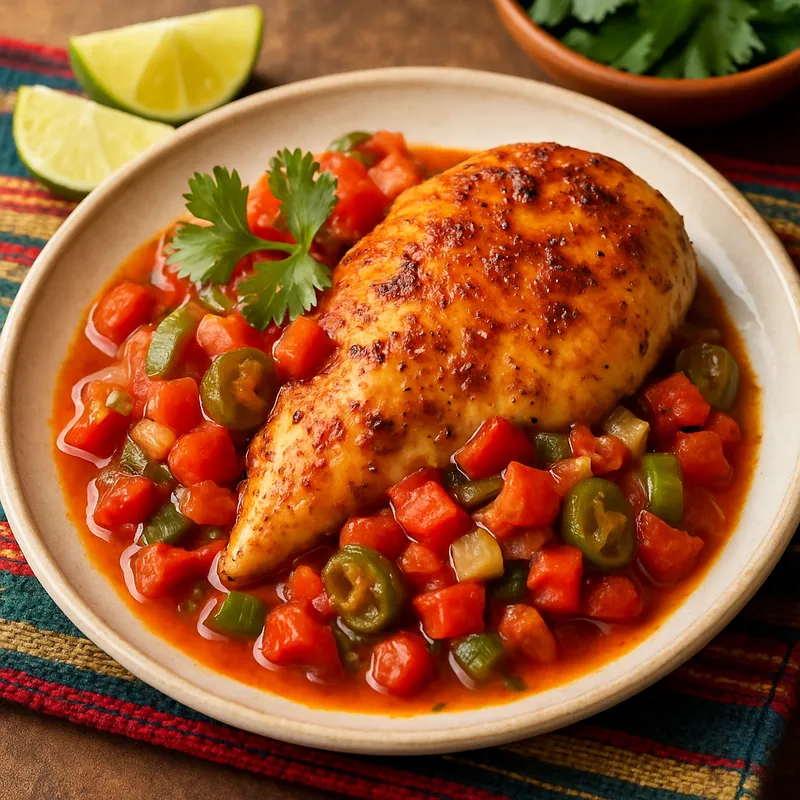 Pollo a La Mexicana (Mexikanisches Hähnchen)