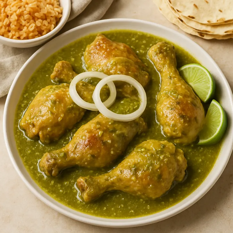 Pollo En Salsa Verde (Hähnchen in grüner Sauce)