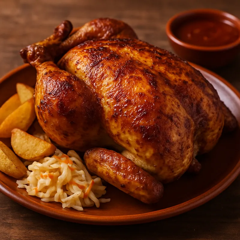 Pollo Rostizado (Hähnchen vom Drehspieß)