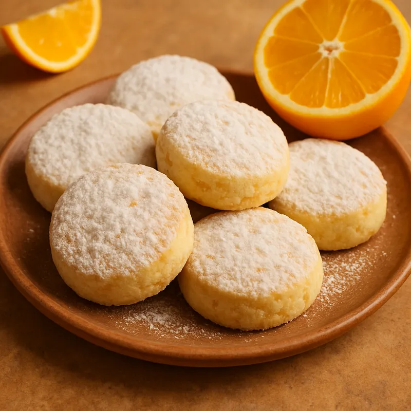 Polvorones de Naranja (Orangen-Mürbeteigkekse)