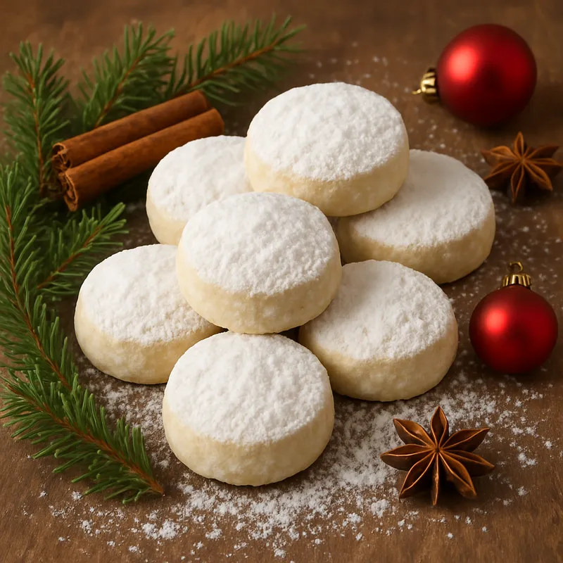 Polvorones de Navidad (Weihnachtliche Mürbeteigplätzchen)