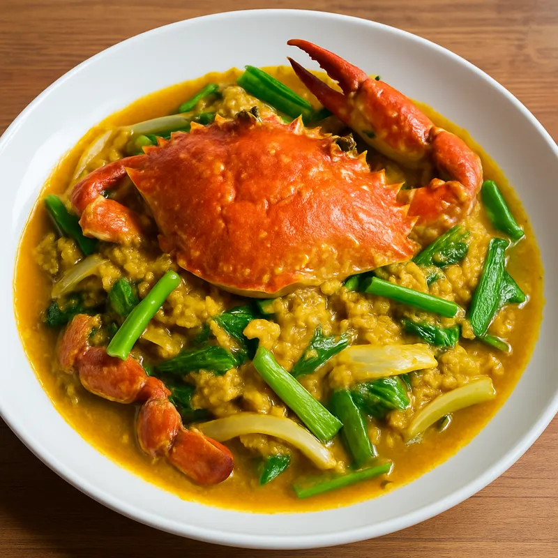Poo Pad Pong Kari (Krabbe mit gelbem Curry)