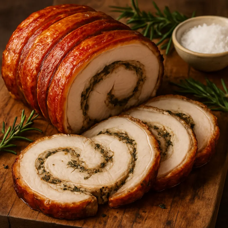 Porchetta (Italienischer gerollter Schweinebraten)