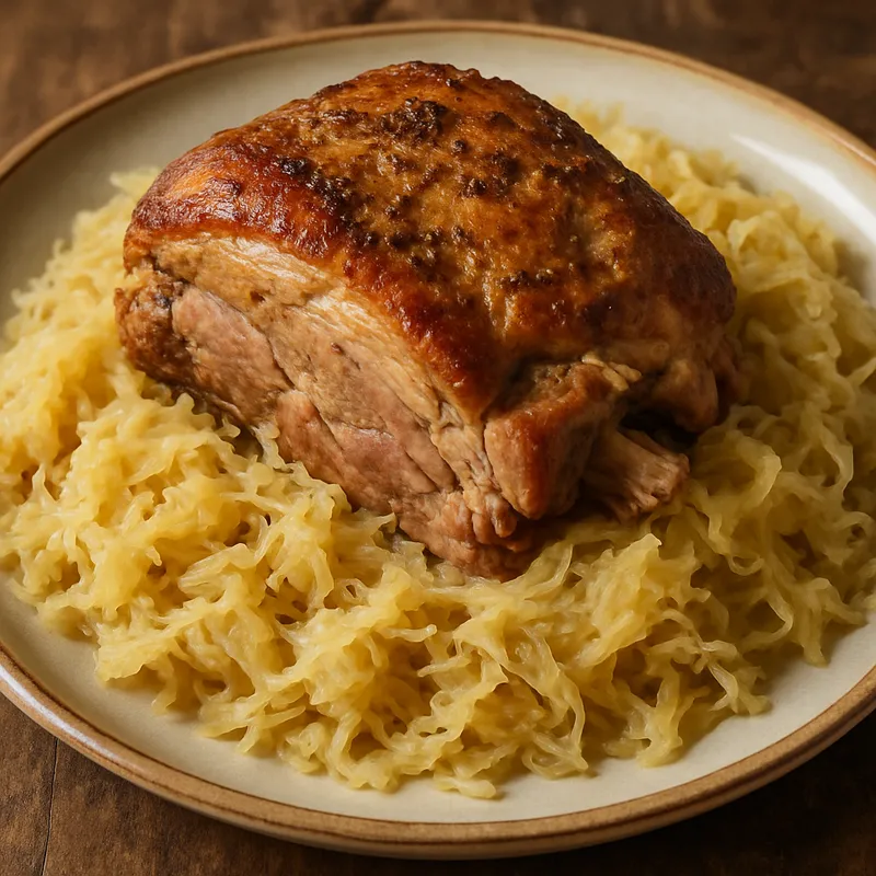 Schweinefleisch mit Sauerkraut
