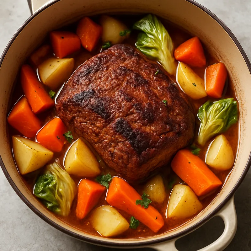 Schweineschmorbraten mit Gemüse