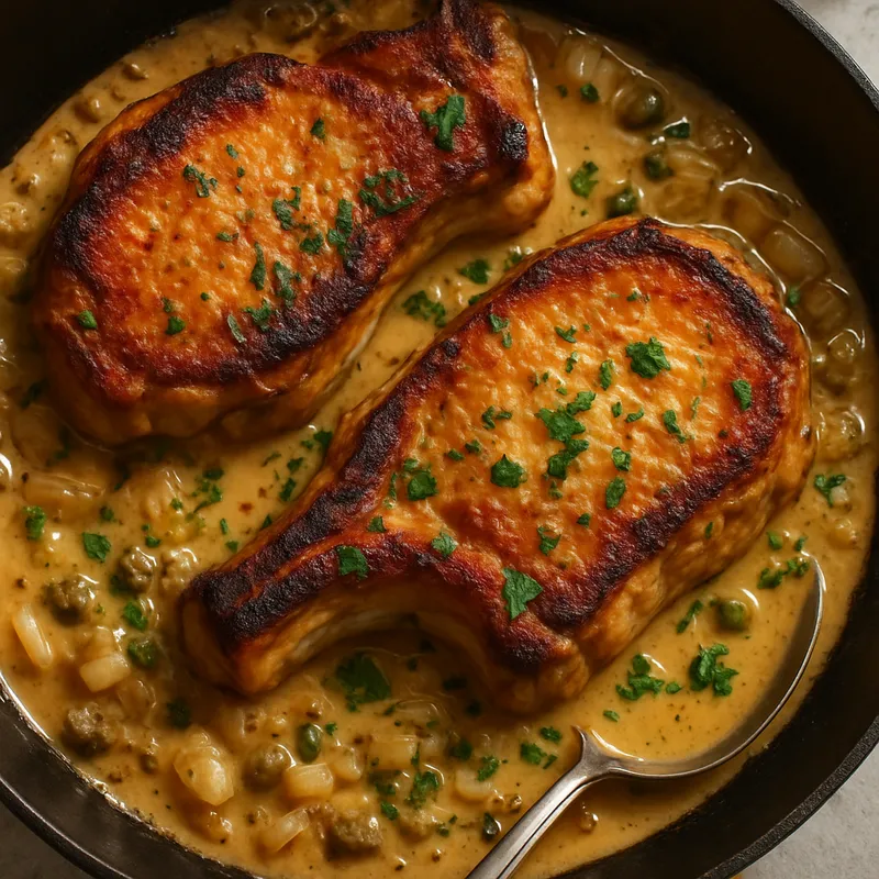 Schweinekoteletts Charcutière