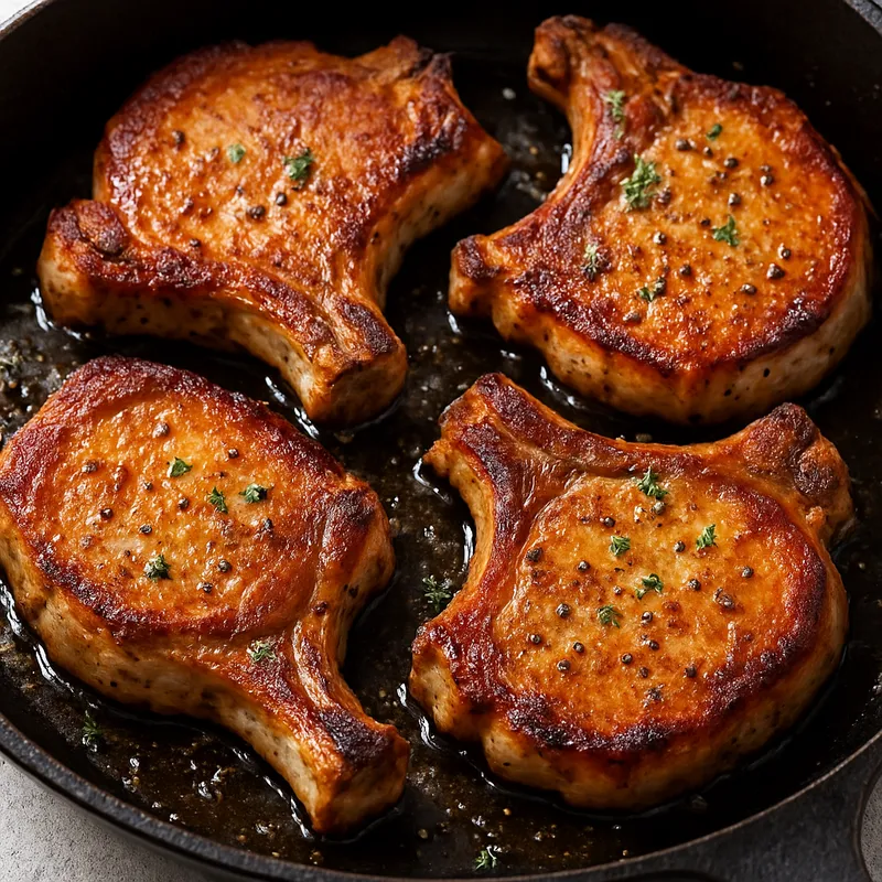Gebratene Schweinekoteletts