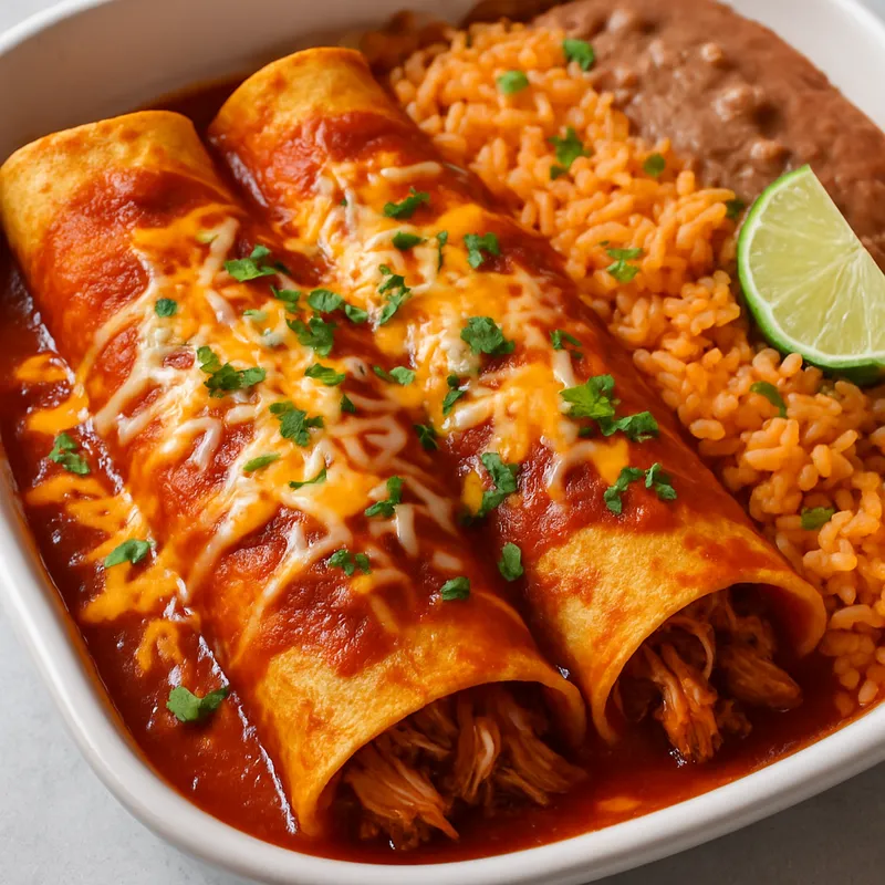 Schweinefleisch-Enchiladas (Enchiladas de Puerco)