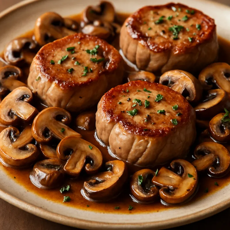 Schweinefilet mit Pilzen