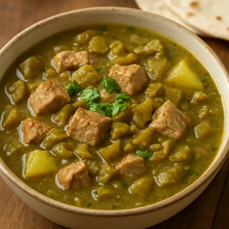 Schweinefleisch-Grüne-Chili-Eintopf