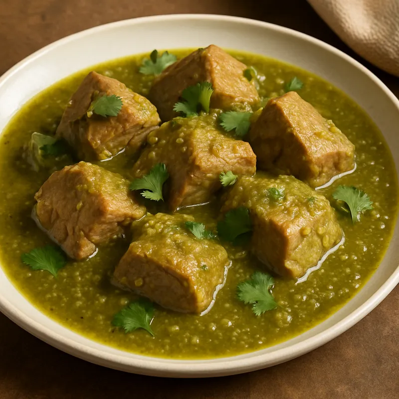 Schweinefleisch in grüner Pipián-Sauce