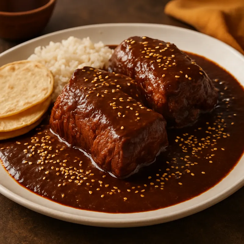 Schweinefleisch in Mole Poblano