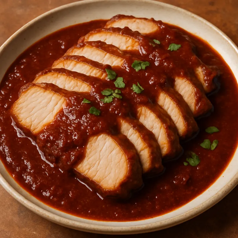 Schweinefilet in Ancho-Chili-Sauce
