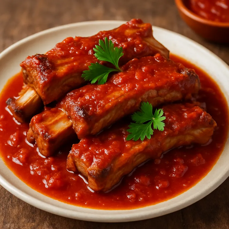 Schweinerippchen in Tomatensauce