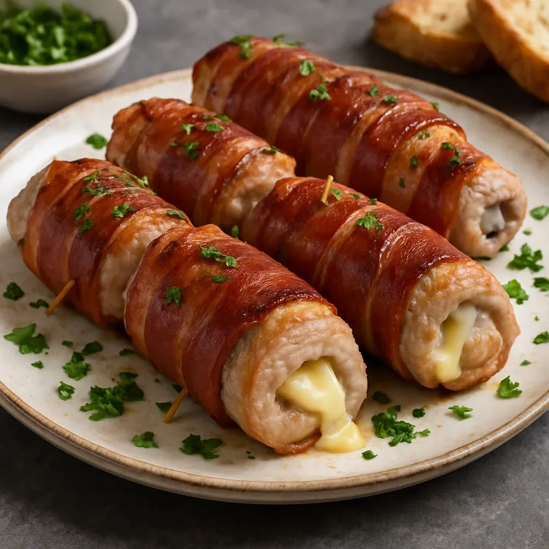 Schweinerouladen mit Käse und Prosciutto