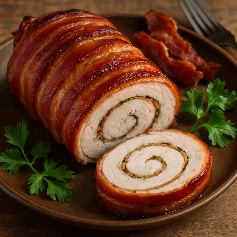 Schweineroulade mit Speck