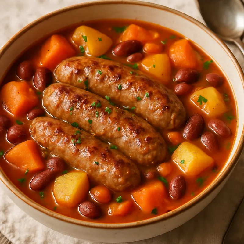 Schweinswurst-Eintopf