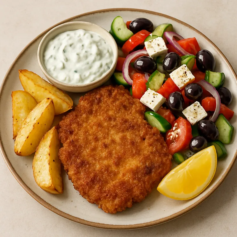Schweineschnitzel auf griechische Art