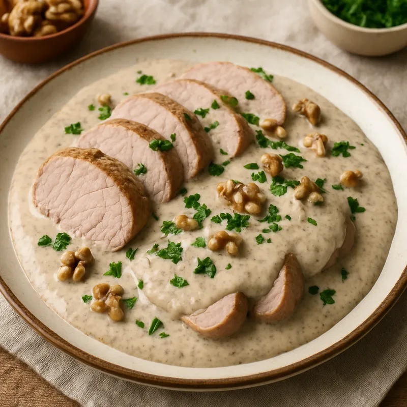 Schweinefilet in Walnusssauce (Lomo de Cerdo en Nogada)