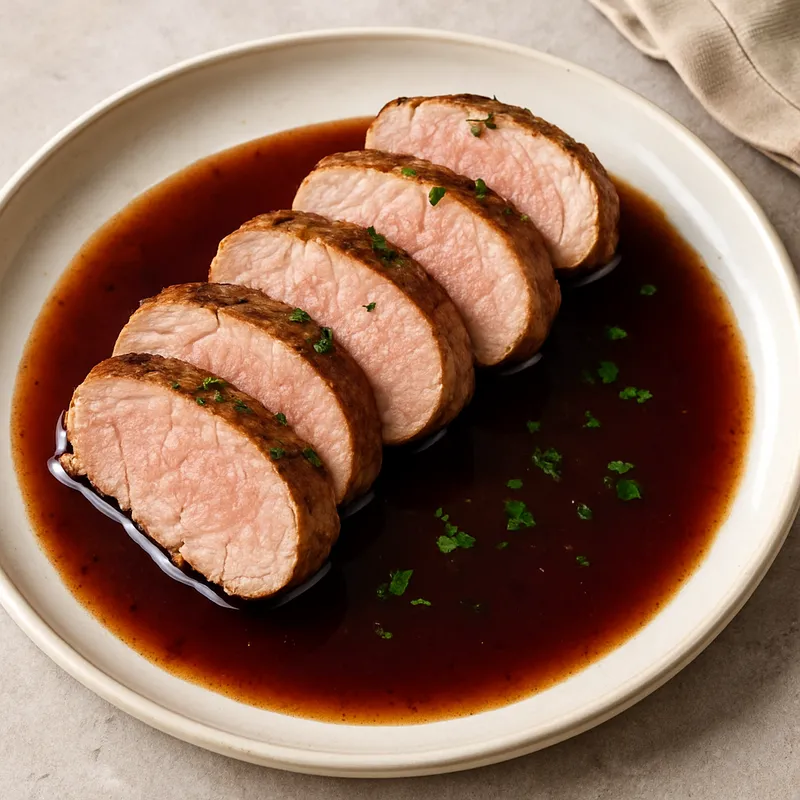 Schweinefilet mit Portweinsoße