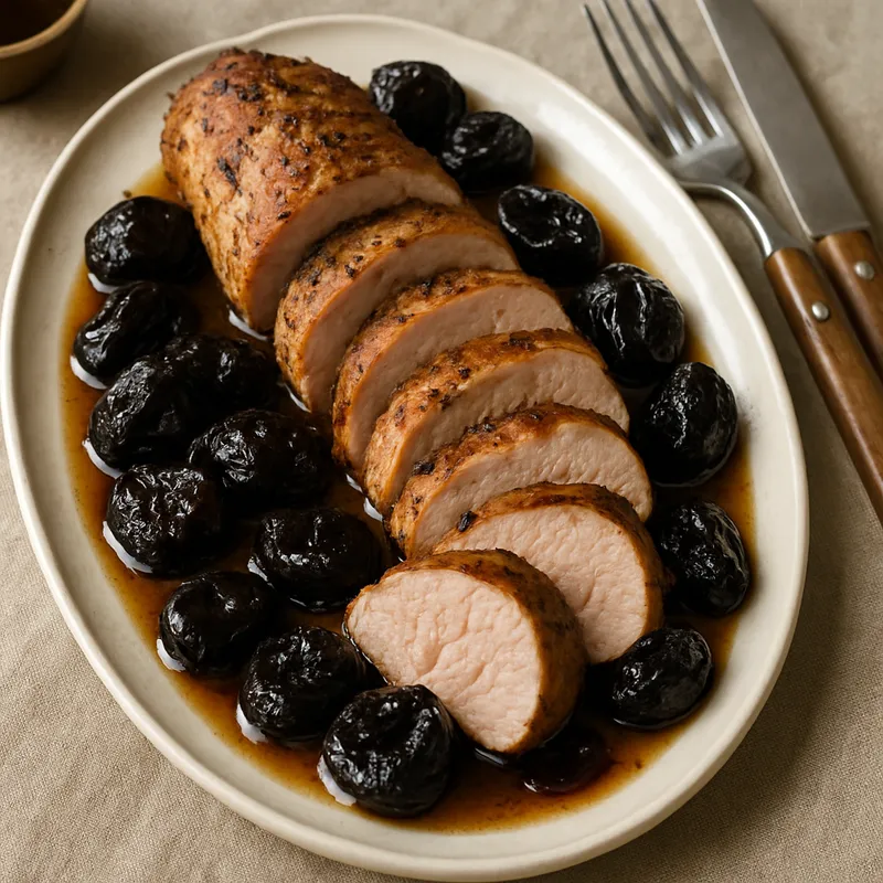 Schweinefilet mit Pflaumen