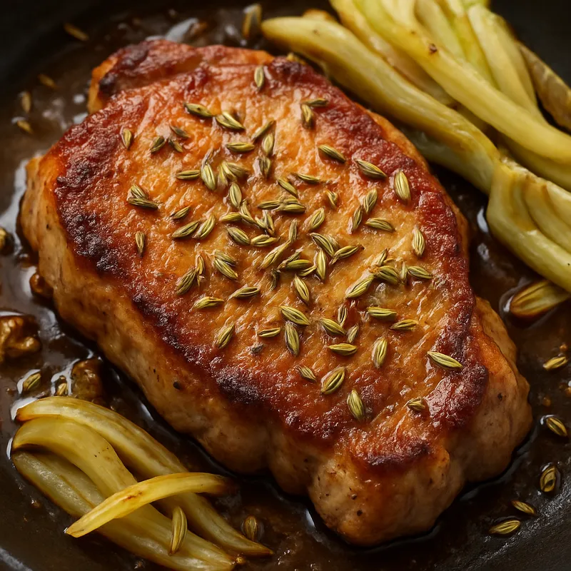 Schweinefleisch mit Fenchelsamen