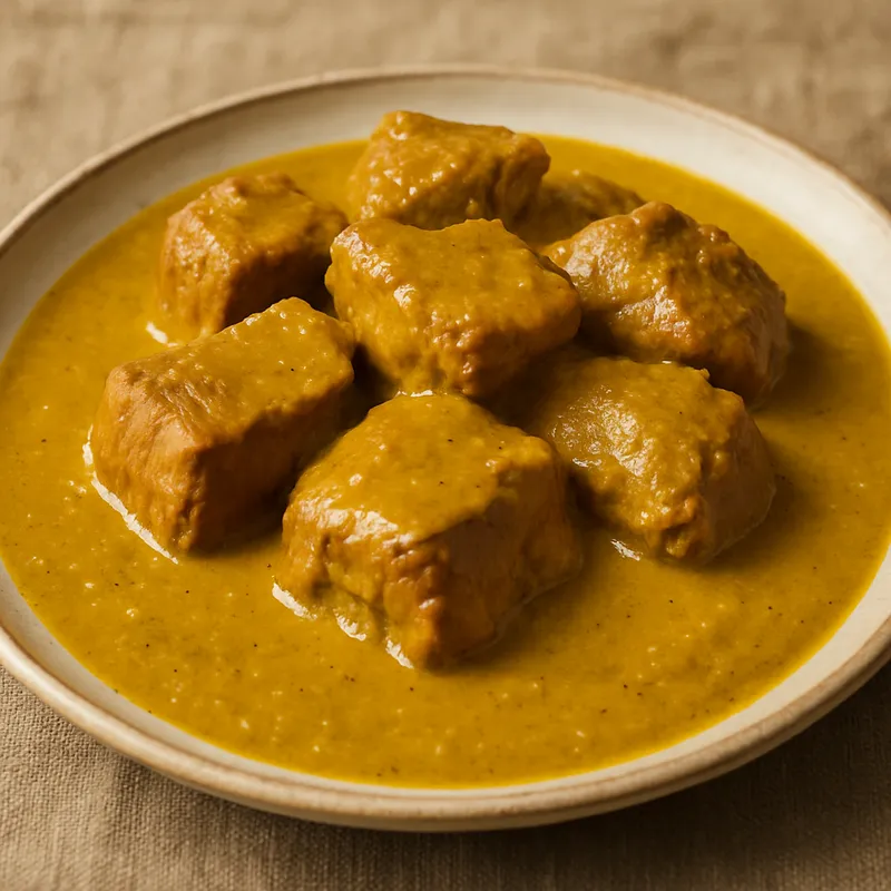 Schweinefleisch mit gelbem Mole