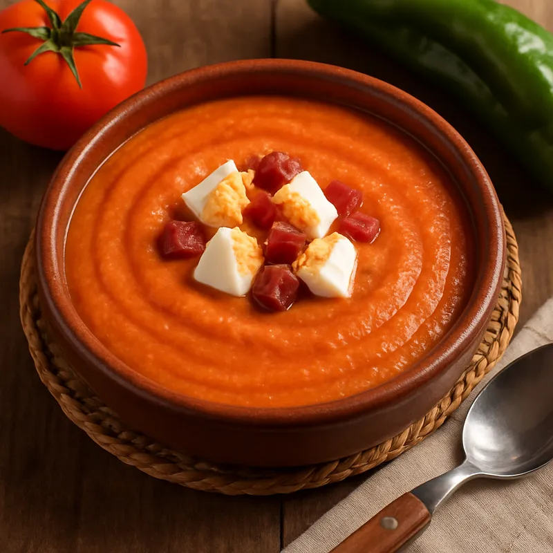 Porra Antequerana (Traditionelle spanische kalte Tomatensuppe)