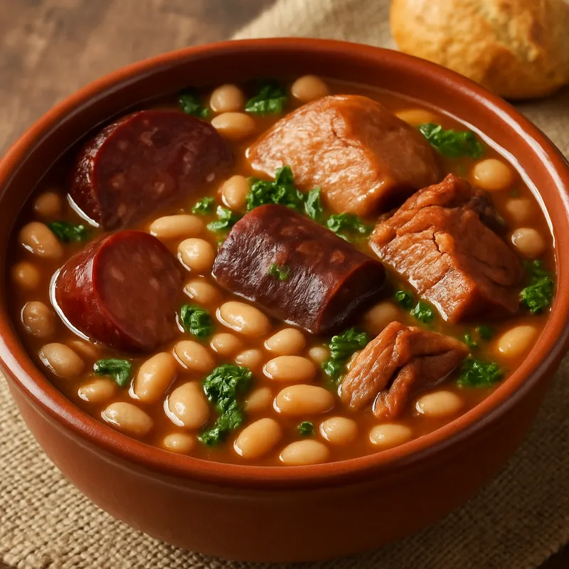 Portugiesische Feijoada (Portugiesischer Bohneneintopf)