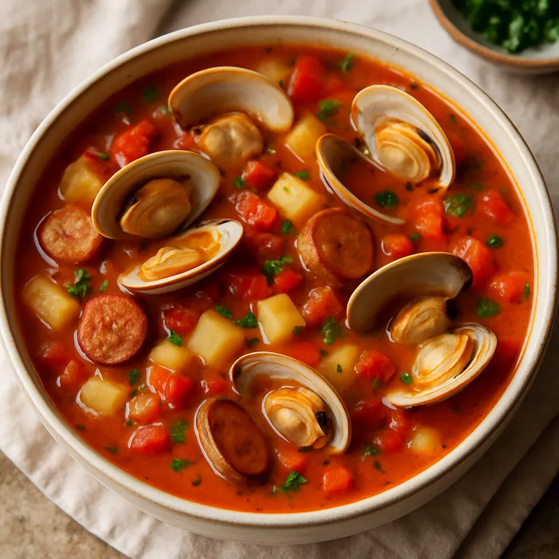 Portugiesische Muschelsuppe