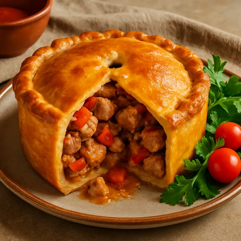 Portugiesische Schweinefleischpastete