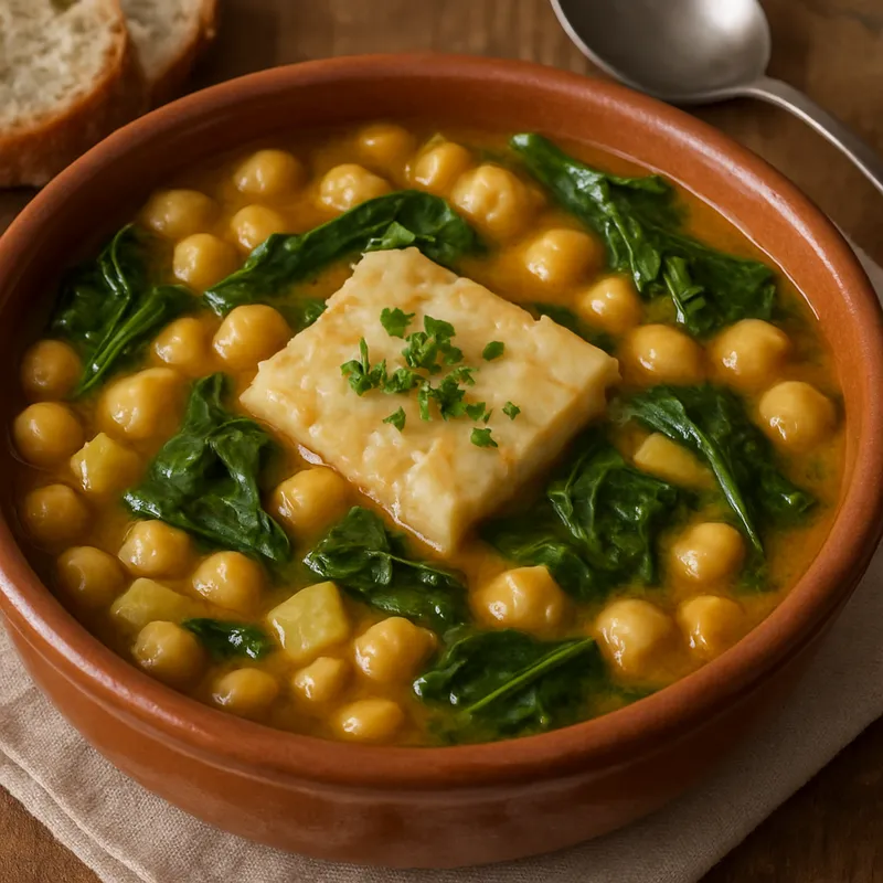 Potaje de Garbanzos de Cuaresma (Spanischer Kichererbsen-Eintopf zur Fastenzeit)