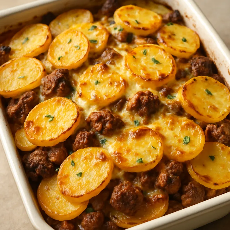 Kartoffel-Fleisch-Gratin