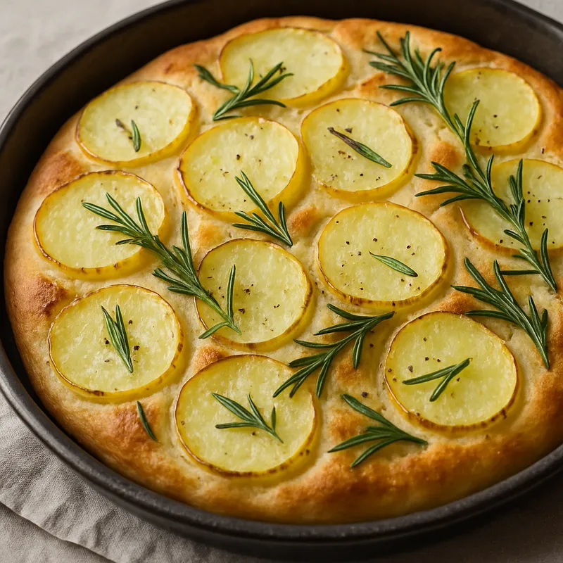 Focaccia mit Kartoffeln und Rosmarin