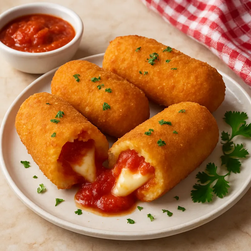Kartoffelkroketten auf Neapolitanische Art