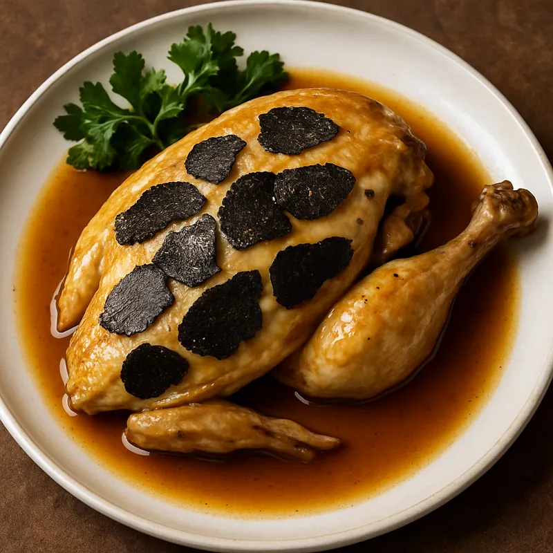 Poularde Demi-deuil (Trüffelpoularde)