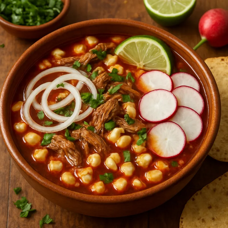 Pozole (Mexikanische Hominy-Suppe)