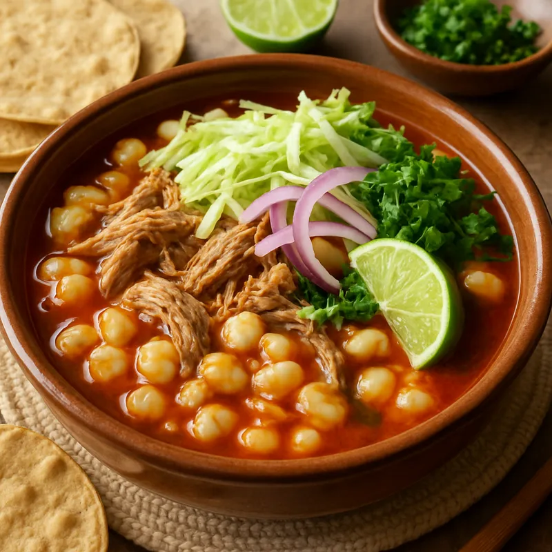 Pozole (Mexikanischer Hominy-Eintopf)